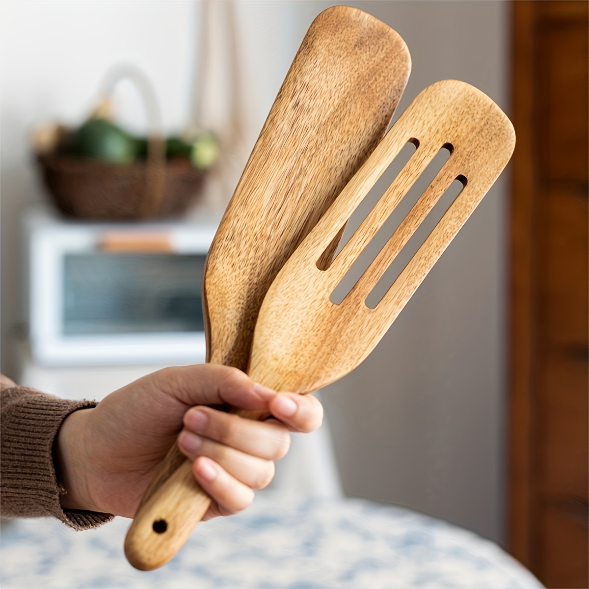 Wooden Spurtle Kitchen Tools Long Spatula Cooking Utensils