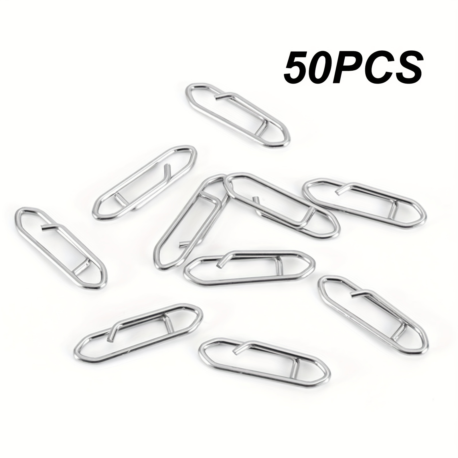 50 Pcs Tactical Anglers Power Clips - Quick Fishing Snaps & Stainless Steel  Decoy Longline Clips for Easy Lure Changes!