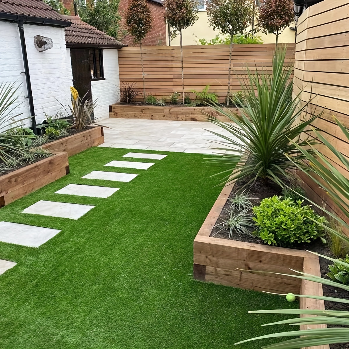  Goasis Lawn - Alfombra de pasto artificial, para interior y  exterior, tapete de césped sintético para el jardín : Patio, Césped y Jardín