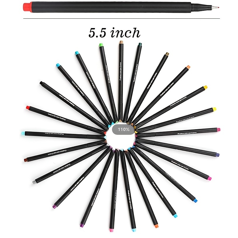 Colorful Fine Liner Pen Set Journal Pena 0.4 Mm Micron Fineliners