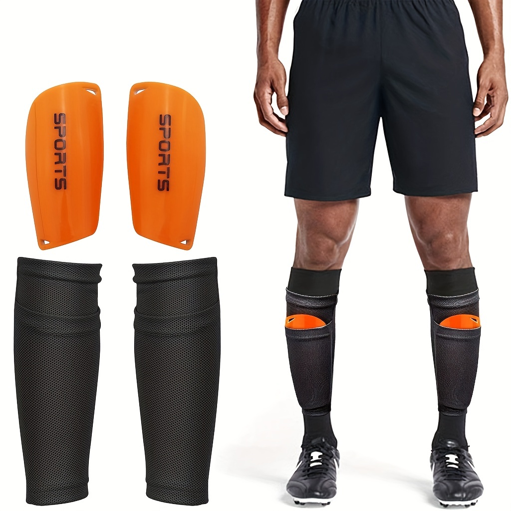 2 pares de espinilleras de fútbol, manga de compresión para niños jóvenes,  calcetines con soporte para piernas para deportes de voleibol de fútbol  Zhivalor CPB-SSW2340-2