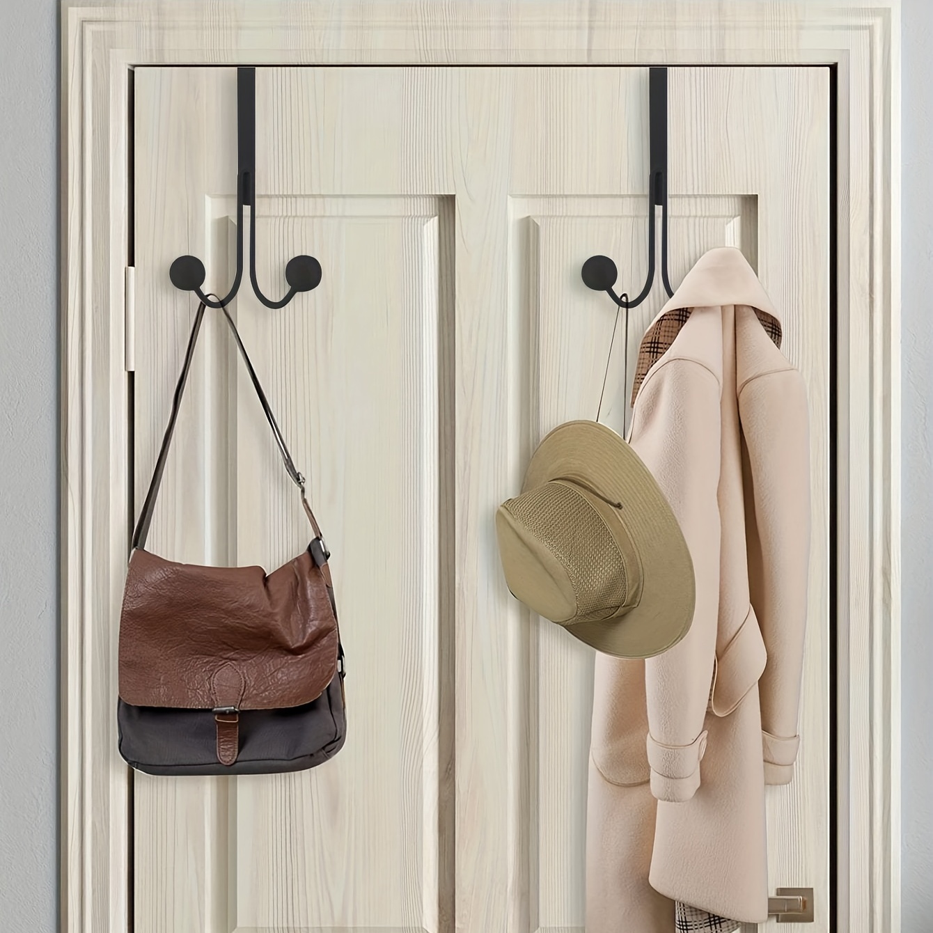 Organize Your Home with This Double Over-the-Door Hanger Hook - Perfect for  Coats, Hats, Robes, and Towels!
