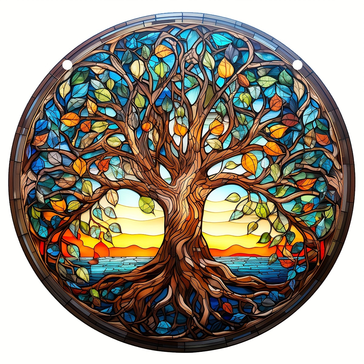 Stained Glass Tree Of Life Suncatcher - Four Seasons Theme