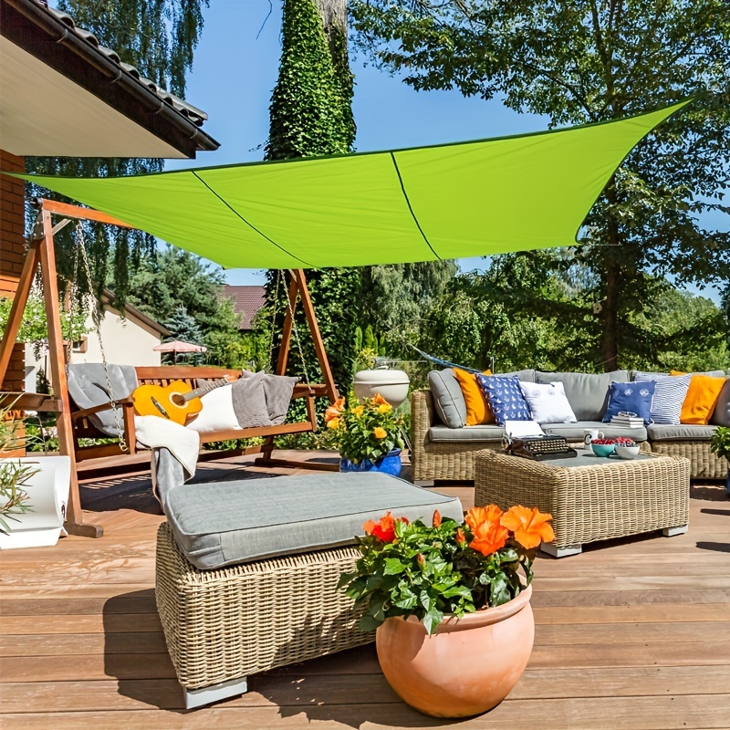 GUIOB Velas De Sombra Toldos Impermeables Exterior para Jardín Balcón Y  Terraza Al Aire Libre Toldo Cuadrado con Toldo Bloque UV,Green-5X5M