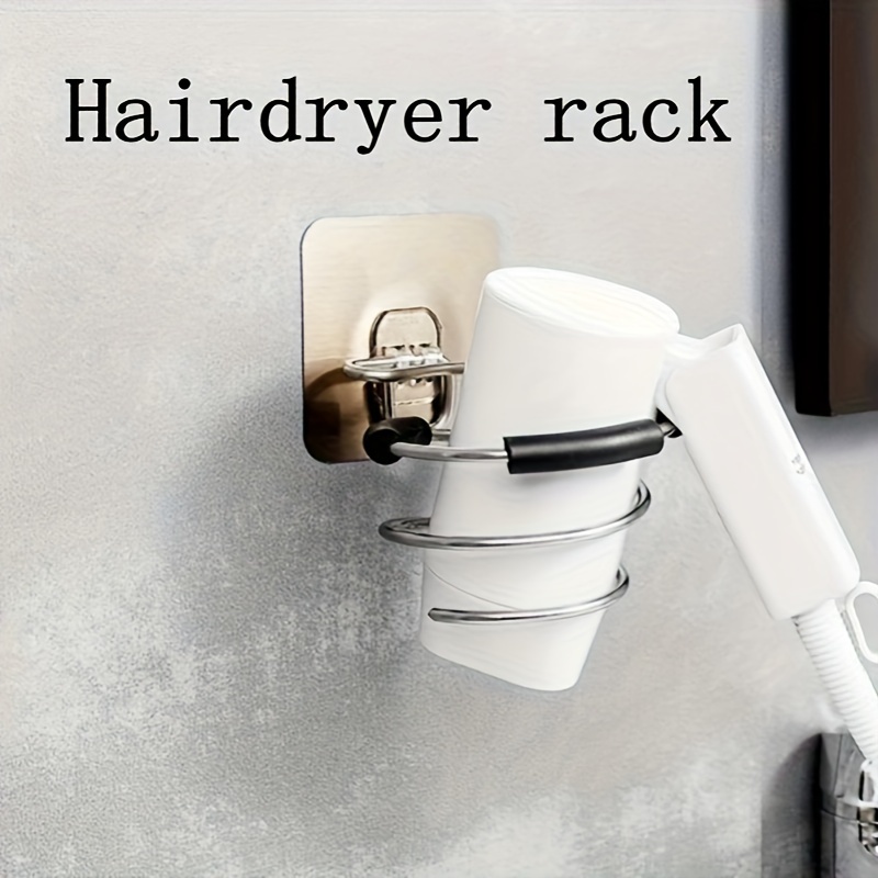 Hair Dryer Holder Wall Mount Hairdryer Stand Stainless Bathroom