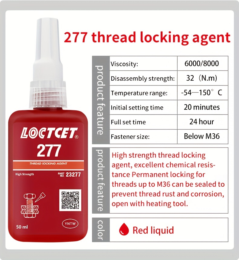 1pc Threadlocker Removable Nut & Bolt Locker Lock Tight & Seal Fasteners  Anaerobic Curing Metal Glue 10ml Low Strength Thread Locking Agent