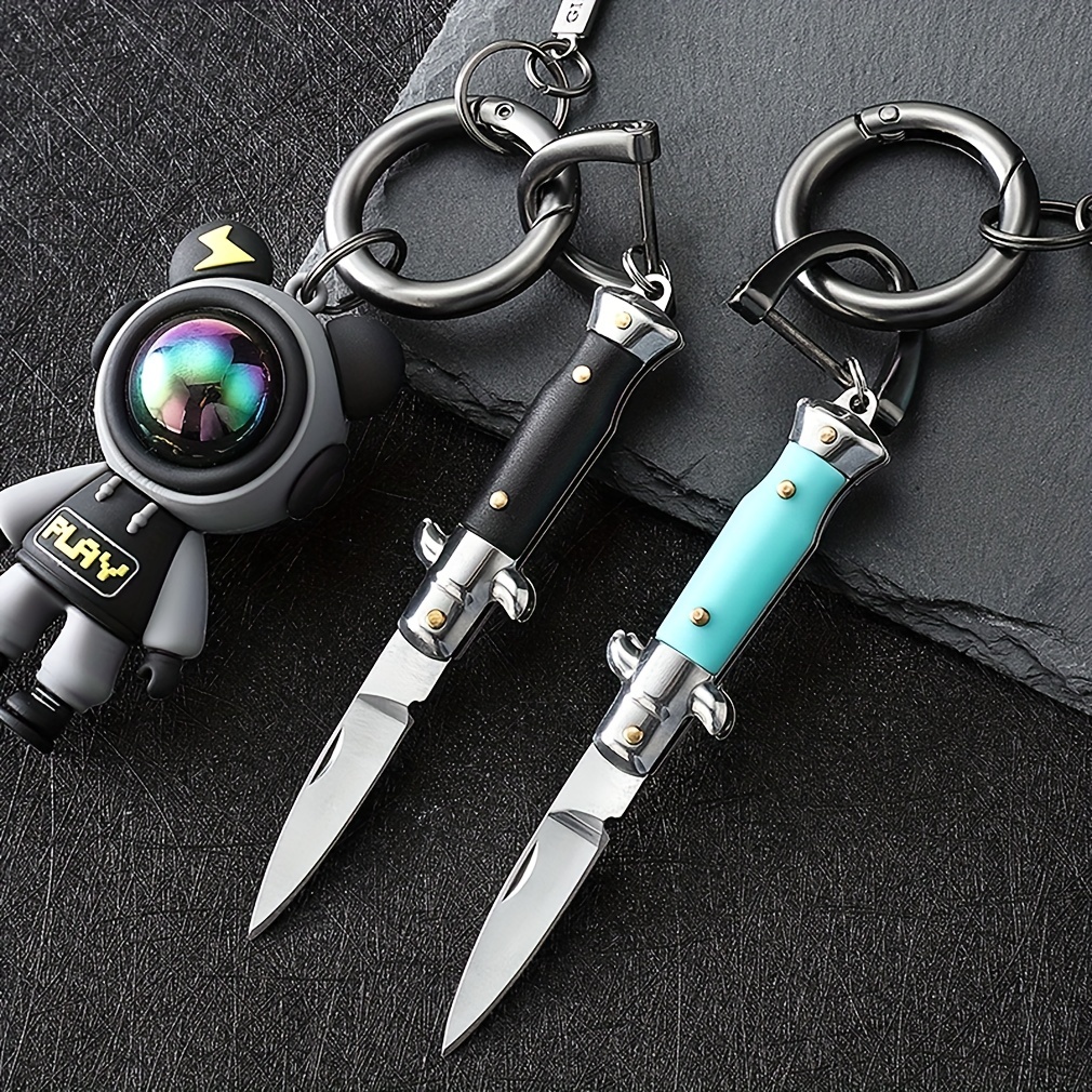 Edc Multitool Keychain Knife Serrated Blade Paratrooper Hook And