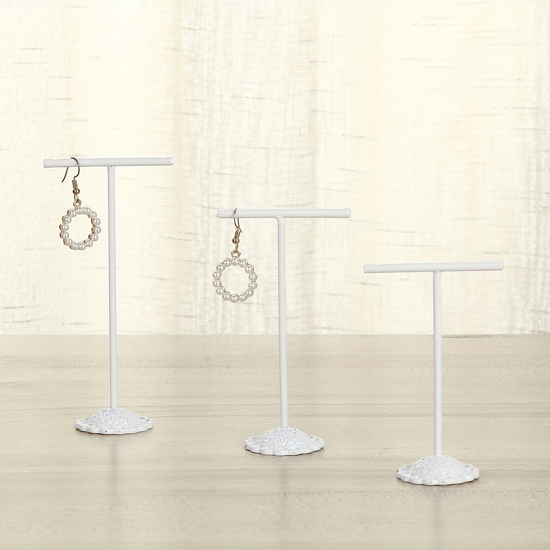 3Pcs Earring T Stand Display Rack for Jewelry Showcase