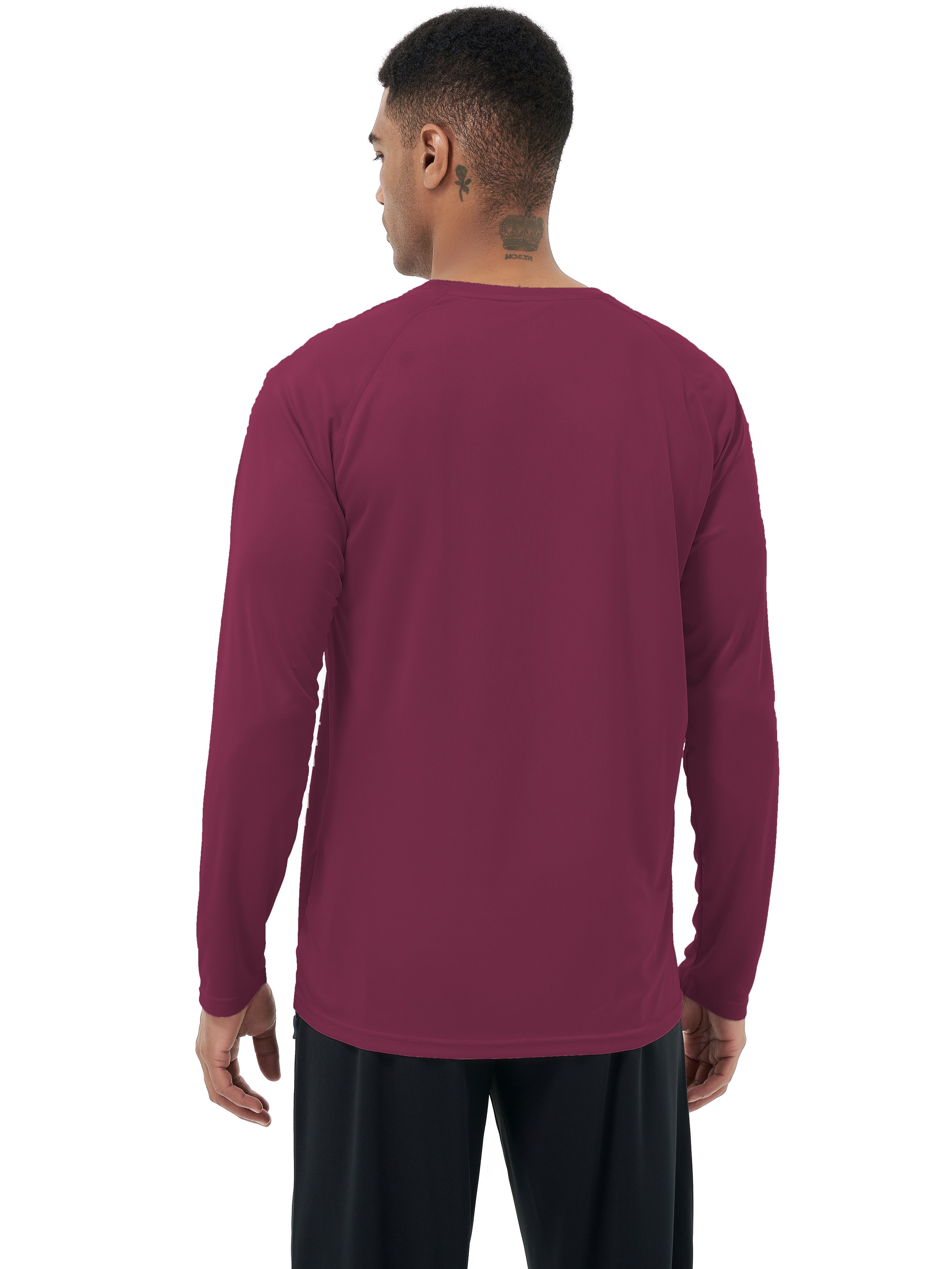 Upf 50+ Men's Long Sleeve Lightweight Quick Dry Round Neck T - Temu Canada