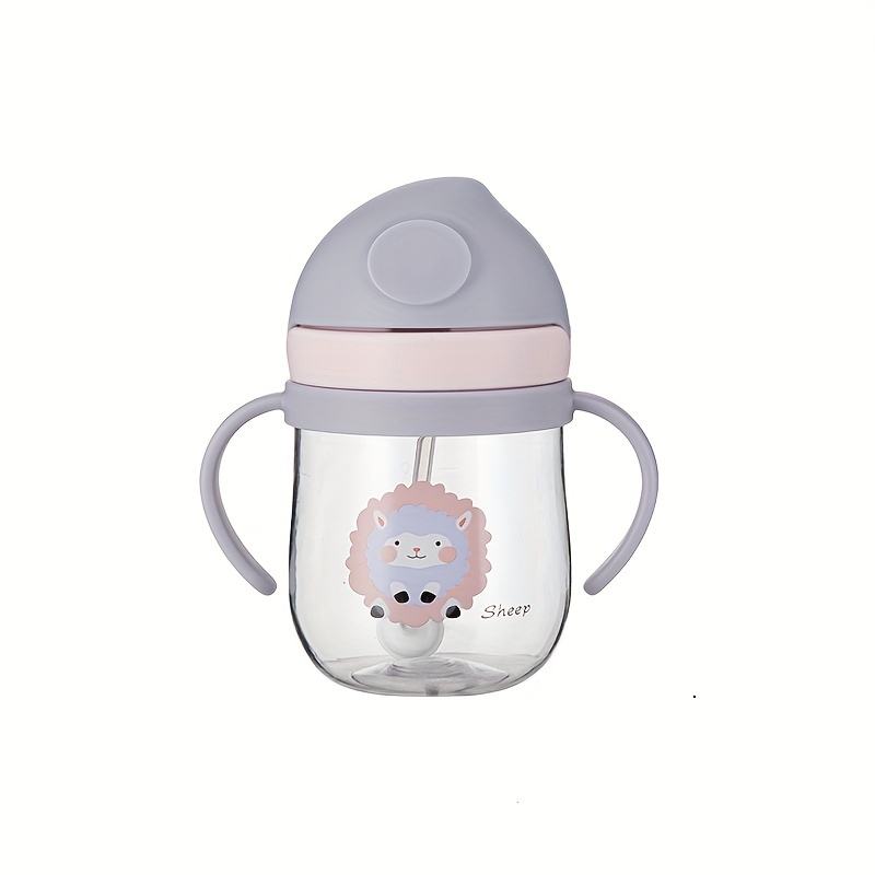 Cute Cartoon Water Cup With Double Handles, Portable Leakproof Straw Water  Bottle, Suitable For Outdoor Sports, Fitness - Temu