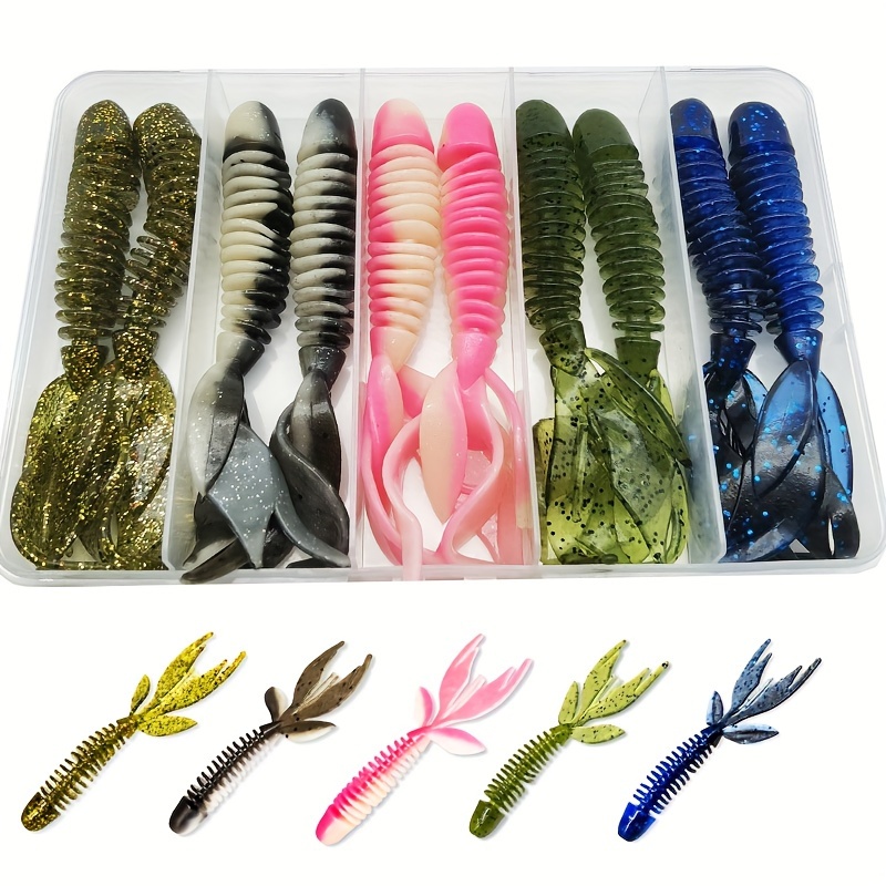 Lot Soft Fishing Lures With Wobble Tail Artificial Silicone - Temu
