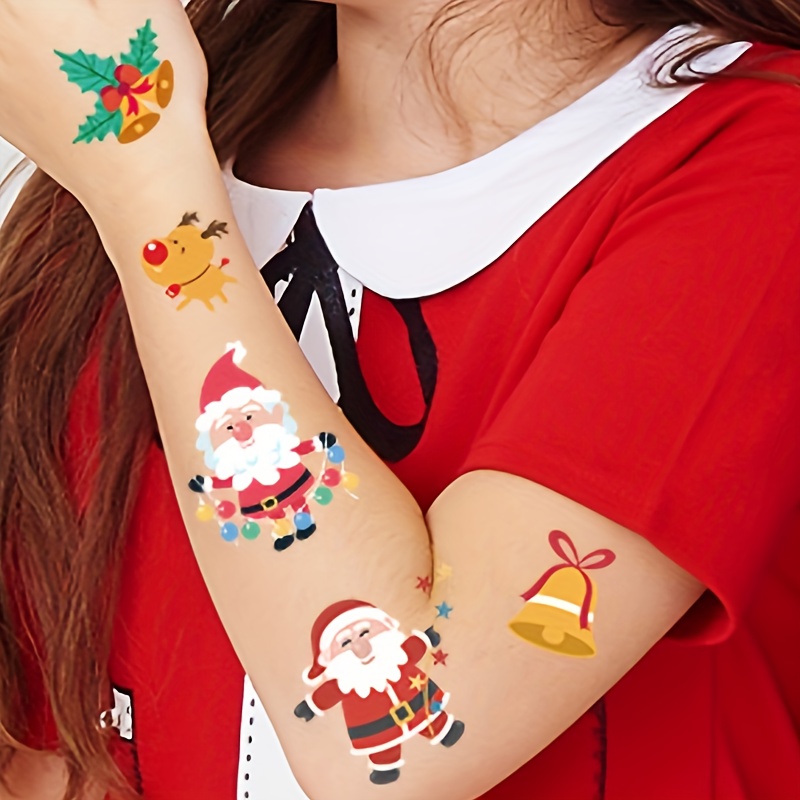 Merry Merry Christmas]temporary Tattoo Pen body Tattoo - Temu