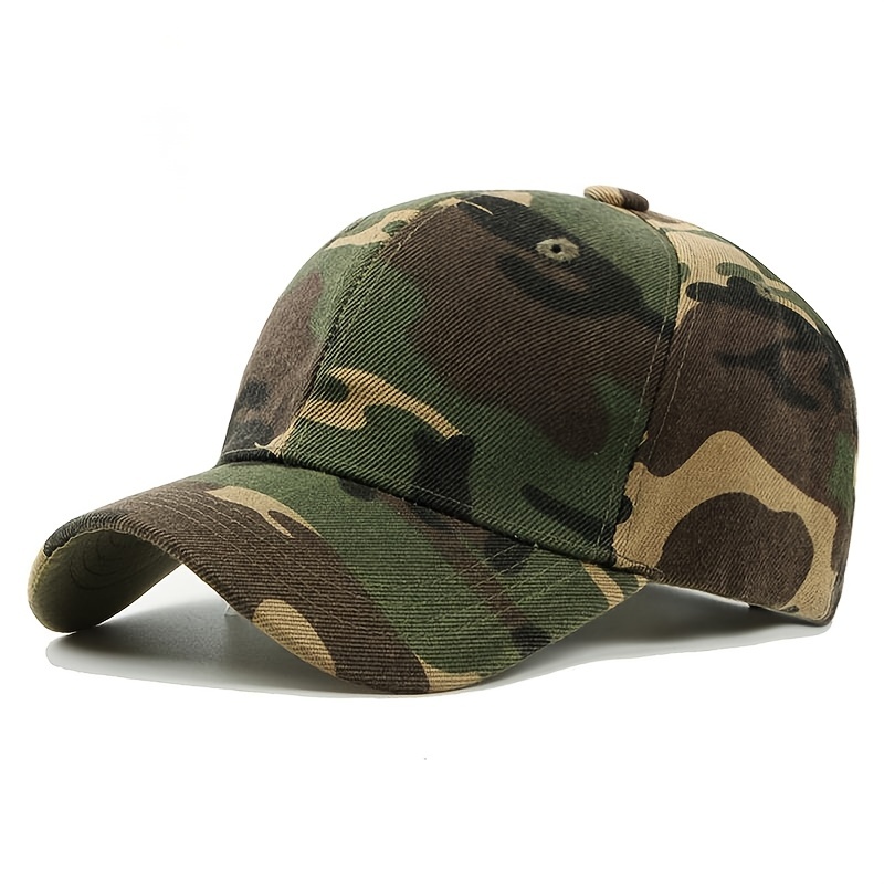 Men Camouflage Baseball Cap Camo Hat Outdoor Sports Cap Adjustable Size for  Running Workouts and Outdoor