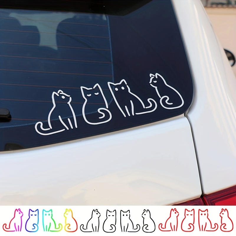 Brighten Car Adorable Cat Window Decals! - Temu