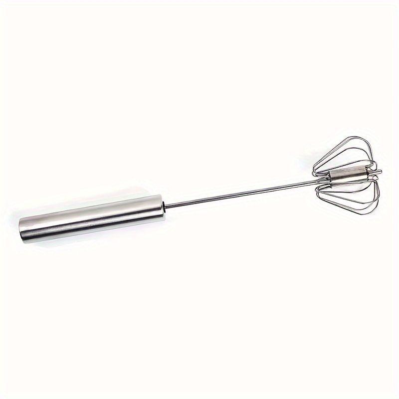 Hand Push-Down Zip Whisk 10 Stainless Steel Rotary Whisk - Easy to  Use,Semi-Automatic Whisk Mixer Egg Milk Beater