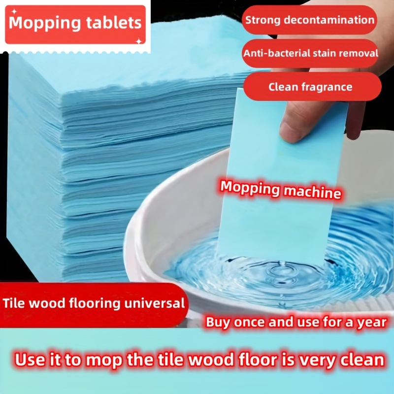 

Floor Cleaning Sheets, 30/60/90/120/150/180/240pcs, Decontamination Cleaning Tablets - Powerful Brightening Care For Tile, Wood Floor & Household Washing!