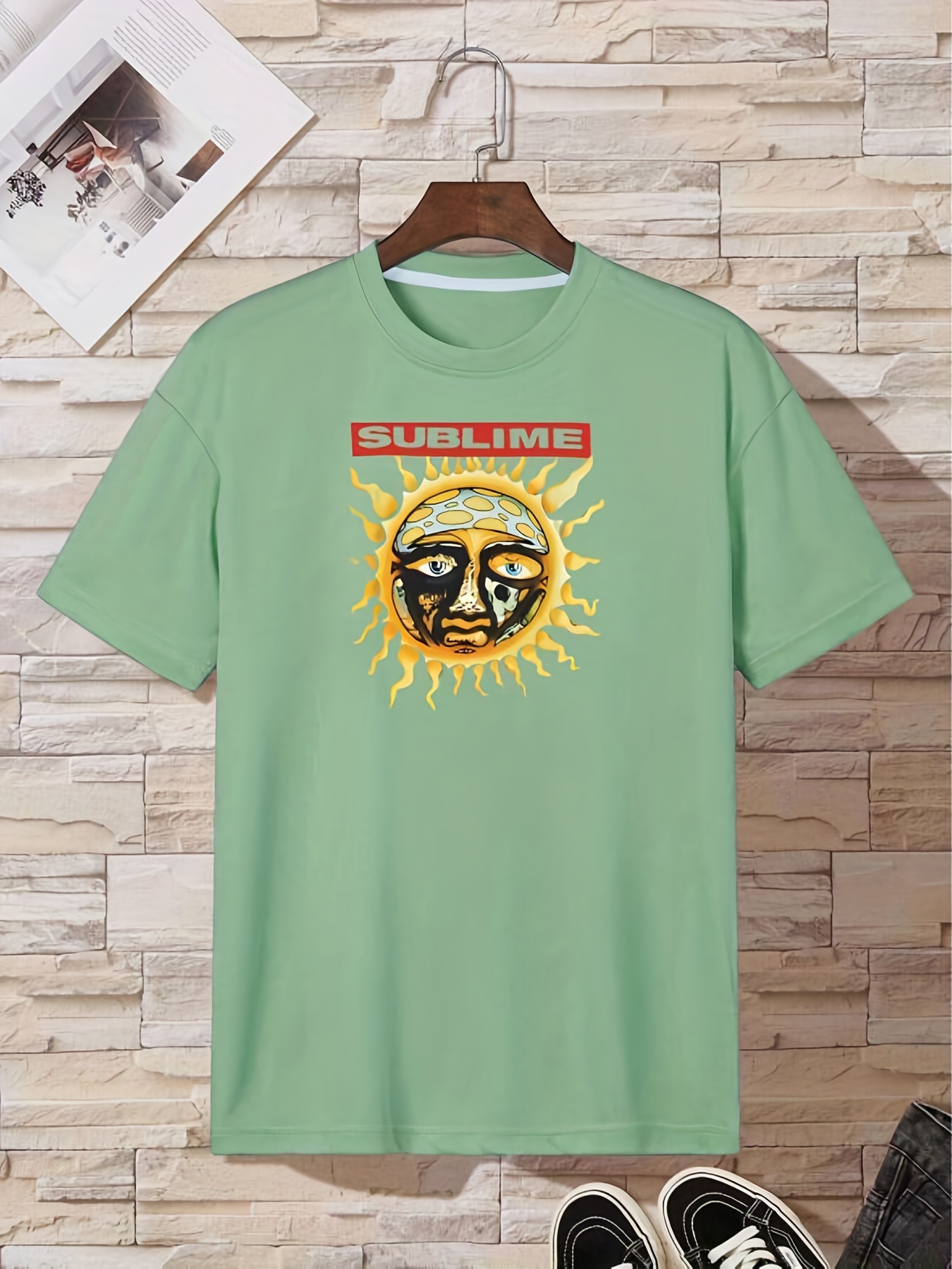 Sublime Cartoon Sun Men's T-shirt For Summer Outdoor, Casual