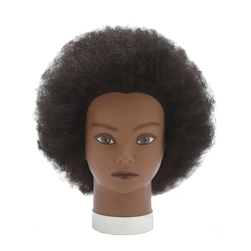 Mannequin Head With Human Hair Used To Weave Cosmetology Doll Head