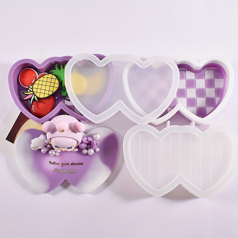 Large Heart Display Resin Mold Diy Couple Family Photo Heart