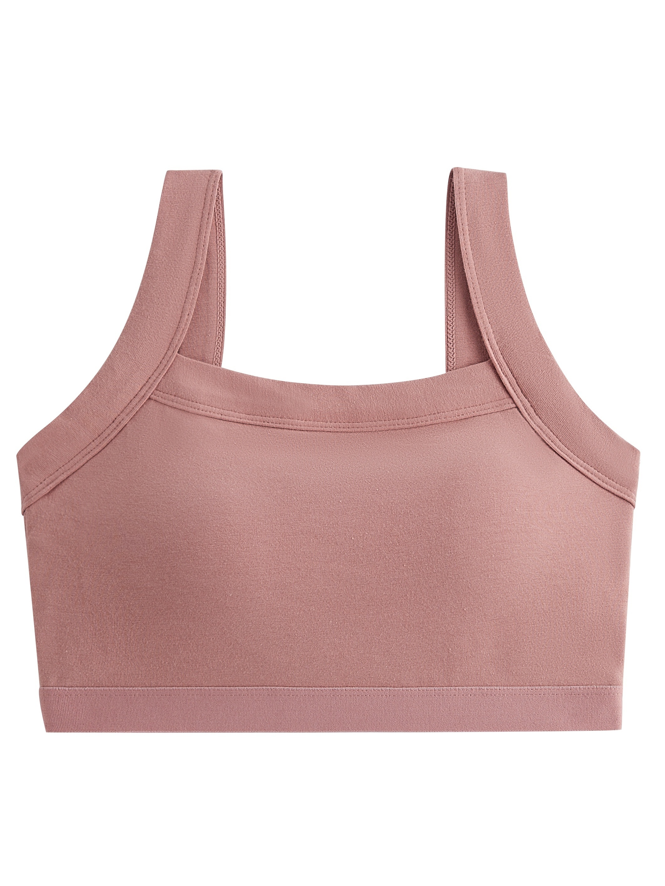 Solid Color Cami Sports Bra Wirefree Beauty Back Integrated - Temu