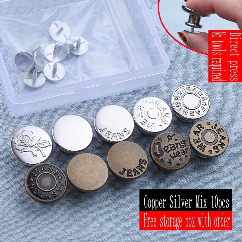 Replacement Buttons For Seamless Jeans Buttons Denim Jacket - Temu