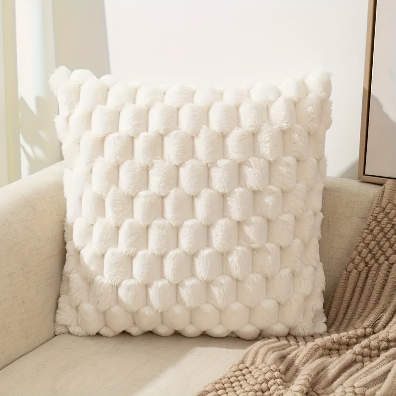 1pc Colored Cloud 3d Plush Pillow Cover Cushion Cover For Sofa Bed Lumbar  Support Pillowcase Without Pillow Core - Home & Kitchen - Temu United Arab  Emirates