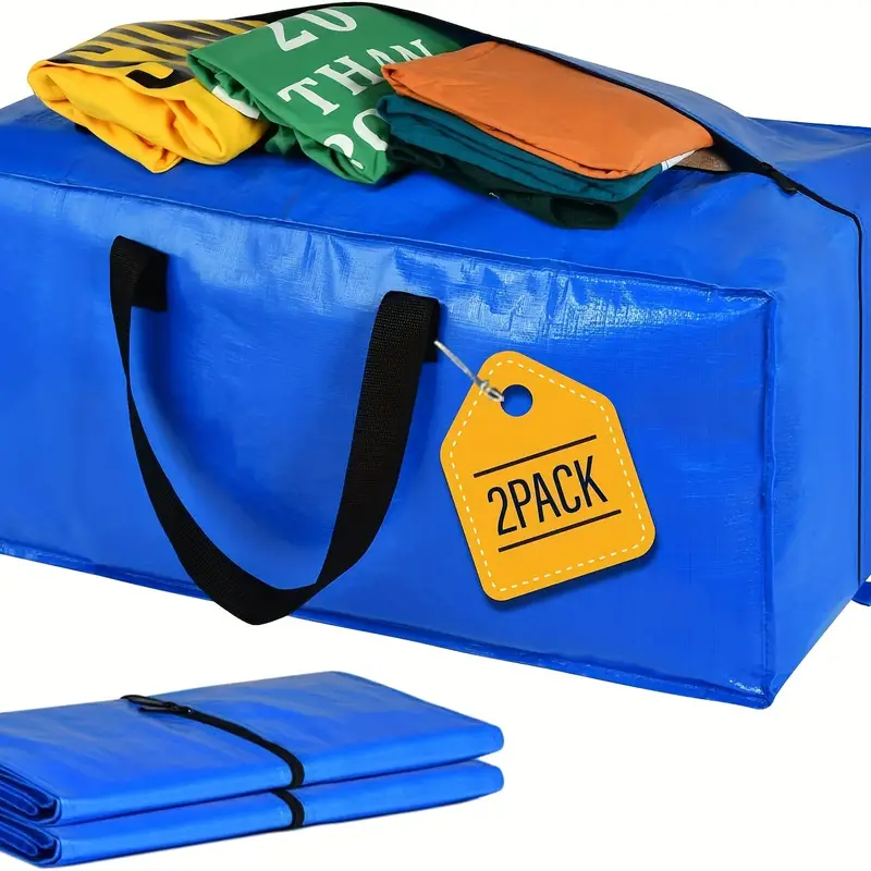 Heavy Duty Large Storage Bags, Xl Blue Moving Bags For College