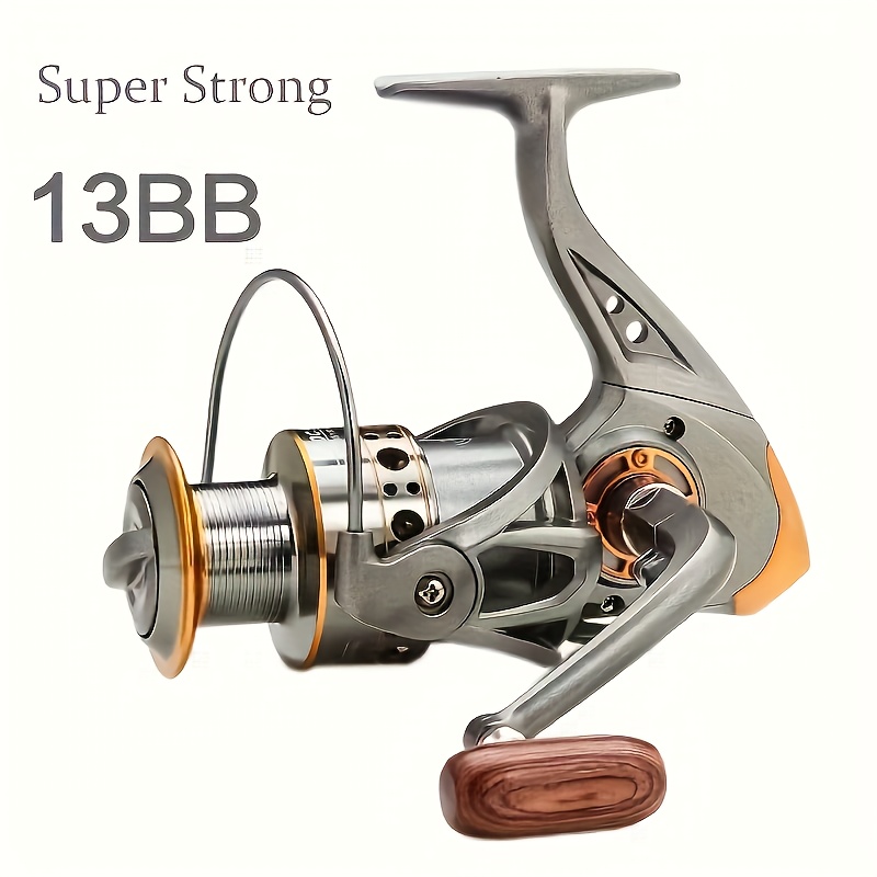 

1pc 5:2:1 Speed Ratio Fishing Reel, 13bb Metal Spinning Reel With 10kg Resistance, Fishing Gear