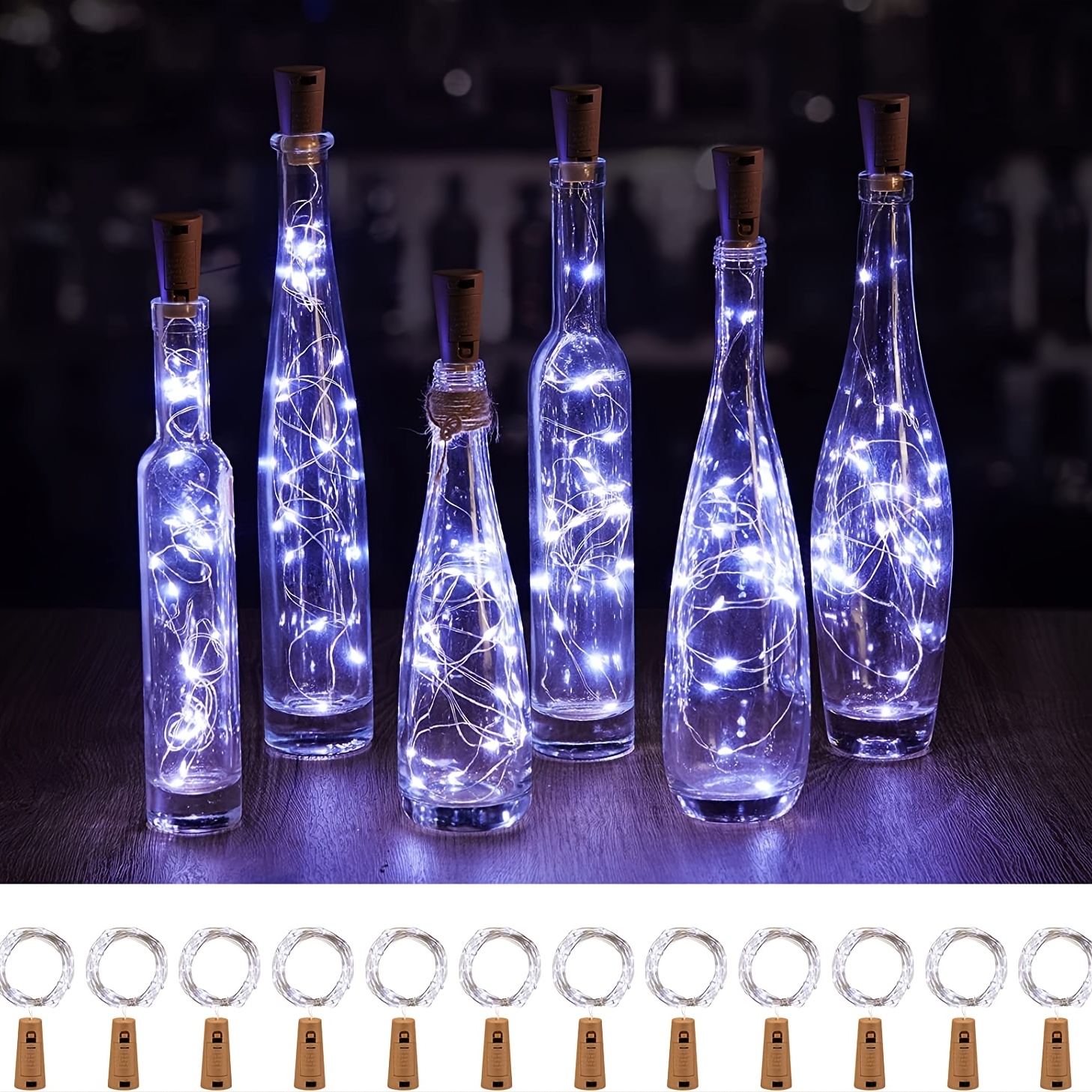 20 LED Wine Bottle String Lights 2M Battery Powered