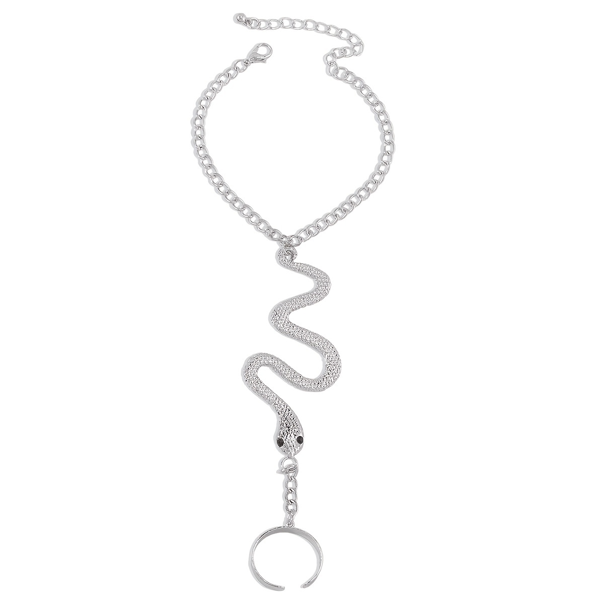 Gothic Exaggerated Snake Link Bracelet for Women