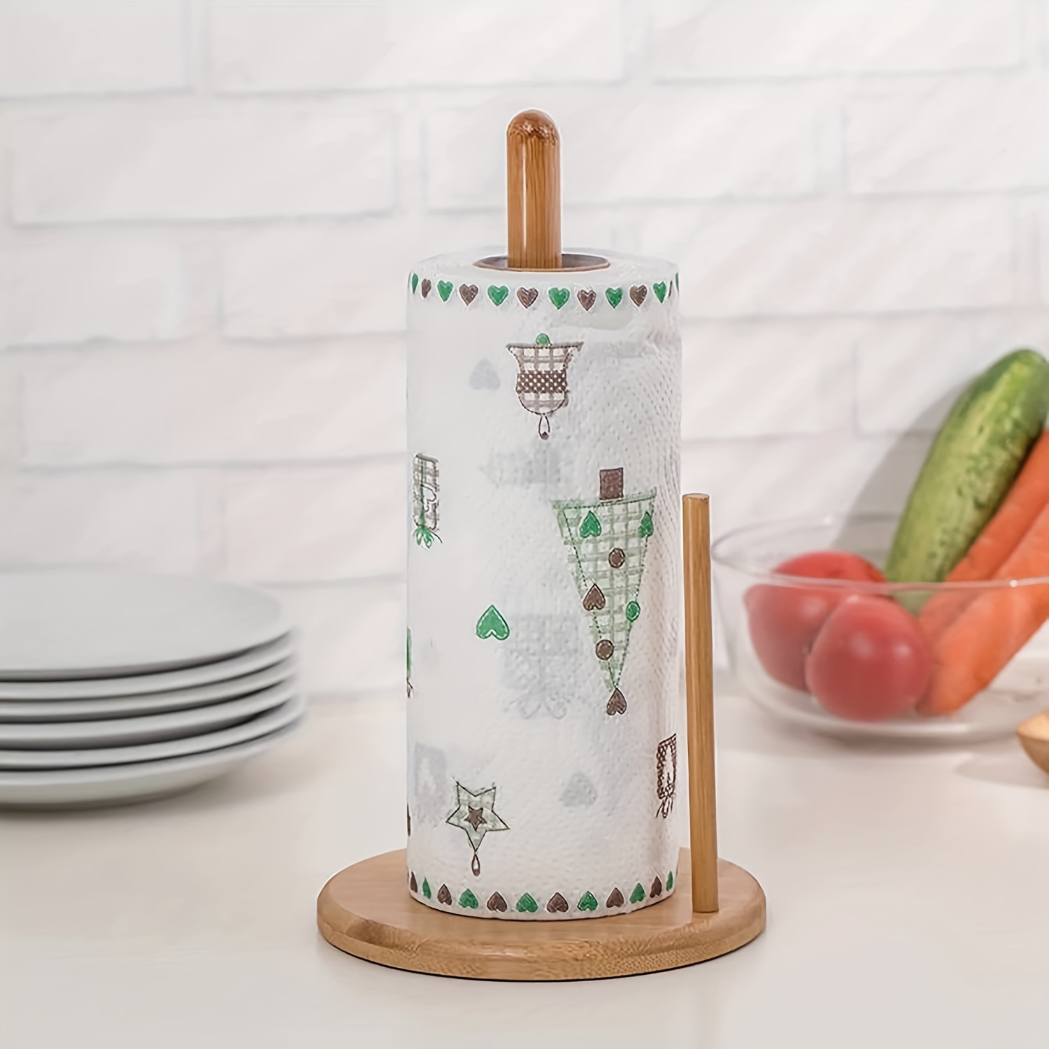 Bamboo Kitchen Towel and Food-Storage Organizer