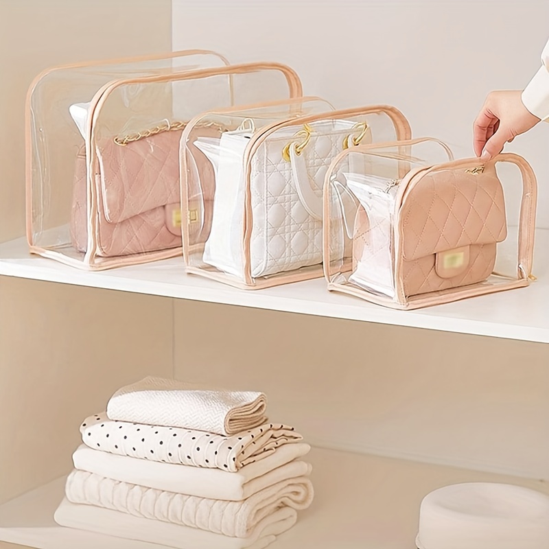 Clear Handbag Dust Cover Bags Hanging Storage Holder For - Temu