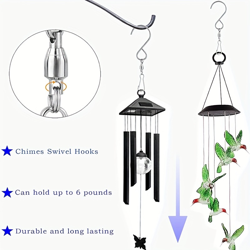 2pcs Hanging Basket Swivel Hook Clips for Plants Pot Wind Chimes Bird  Feeder 