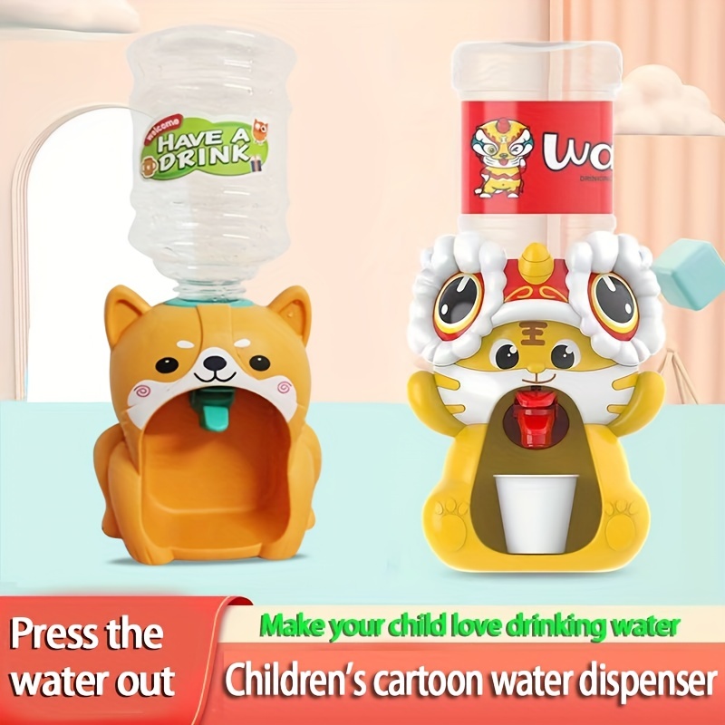 1pc Cute Mini Water Dispenser For Children Kids Gift Cold/Warm Water Juice  Milk Drinking Fountain Simulation Cartoon Design Kitchen Toy Halloween  Party Christmas Gift
