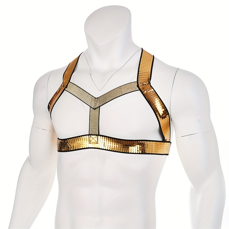 Mens Sexy Chest Harness Shoulder Straps Muscle Elastic Belt Arnes Hombre  Bandage Lingerie With Arm Band Fancy Club Party Stage Costume From  City_world, $15.62