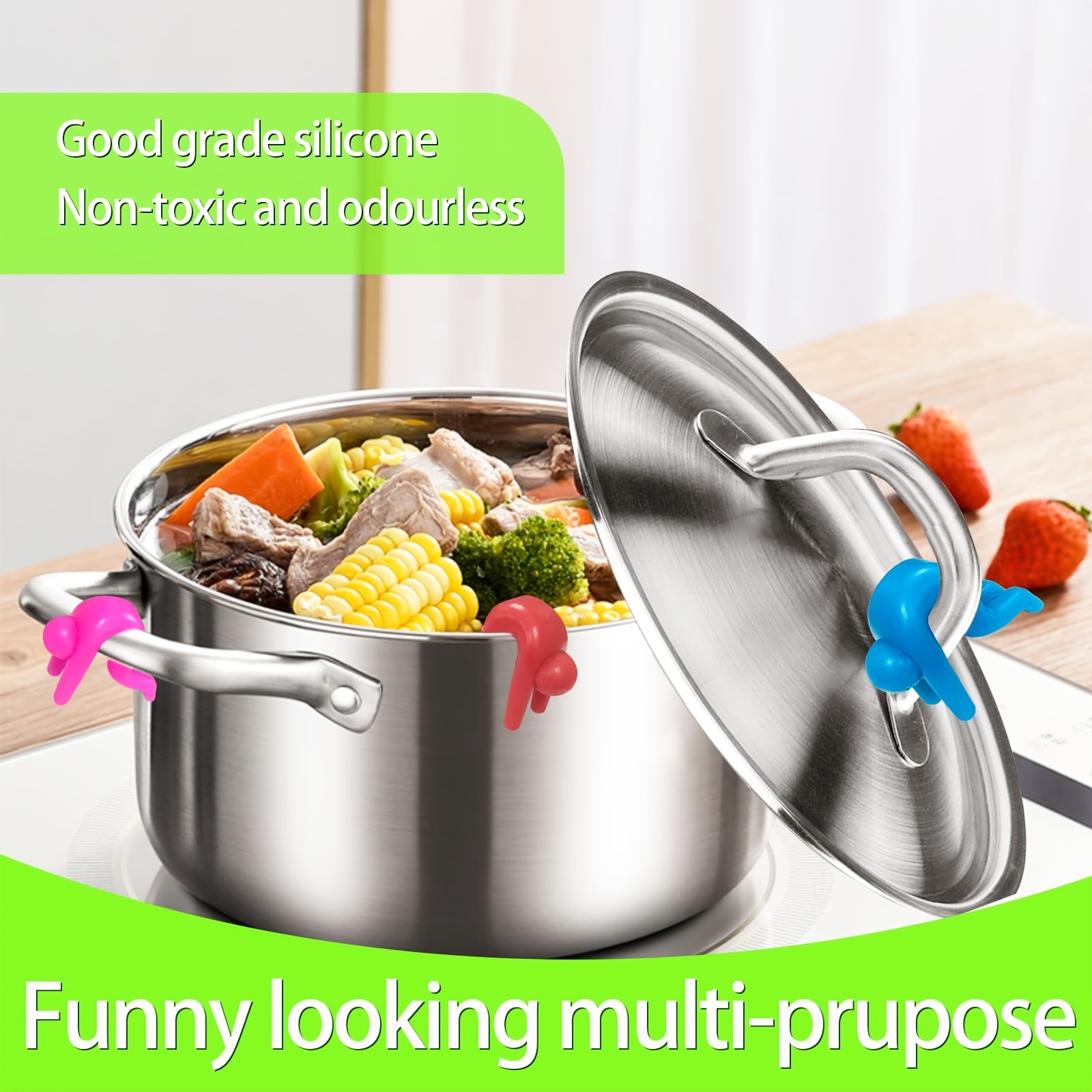 Lid Sid: Pot Lid Lifter | Pot Lid Holder that Keeps Pot from Boiling over |  Helpful Kitchen Gadget to Reduce Soups and Stews | Cool Kitchen Gadgets 