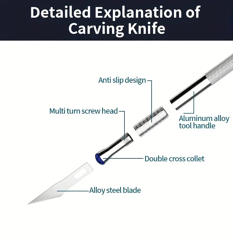 13 carving knife pen art seal cutting manual combination paper non slip gadget diy precision repair tool details 7