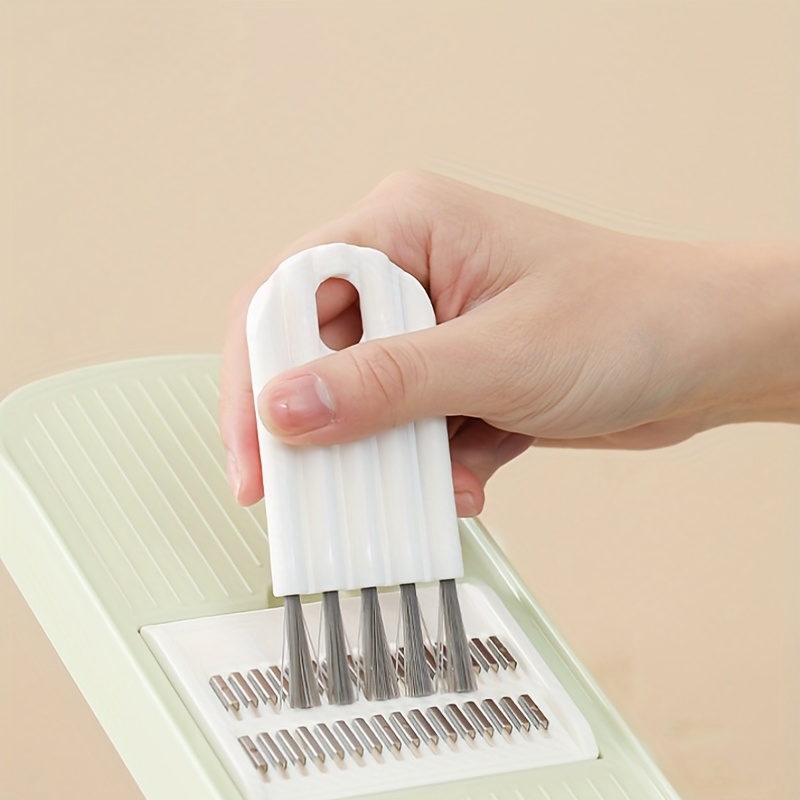 1pc PP Gap Cleaning Brush, Minimalist Yellow Long Handle Gap Brush