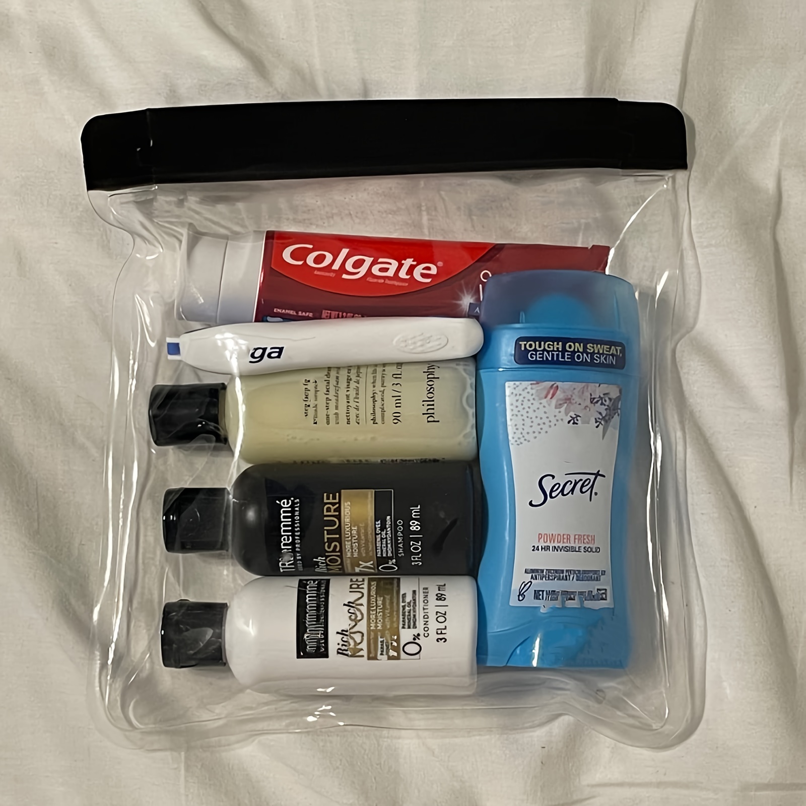 Ogato 3pcs - Clear TSA Approved Toiletry Bag - Our Quart Size Clear  Toiletry Bags are Security Approved Worldwide for Liquids & Cosmetics -  100% 3-1-1