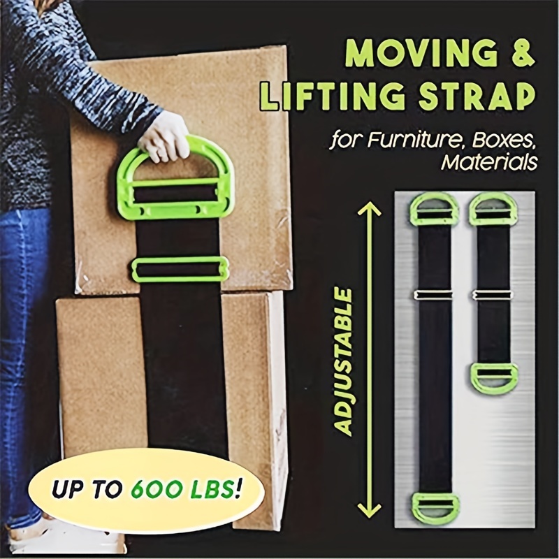 1pc securely move heavy furniture and objects with our adjustable lifting straps supports up to 600 lbs details 1