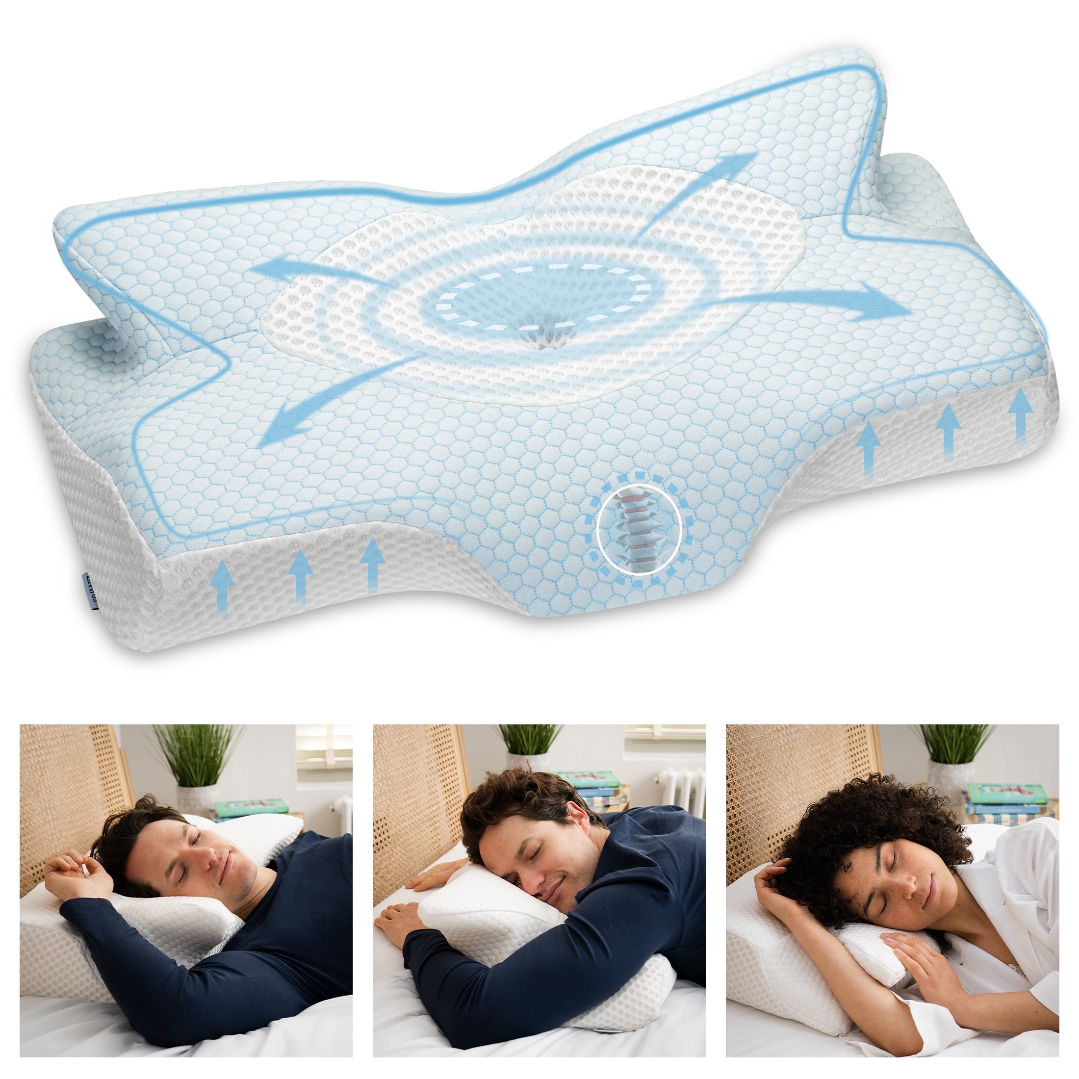 1pc Cervical Memory Foam Pillow Konturkissen Nacken - Temu Luxembourg