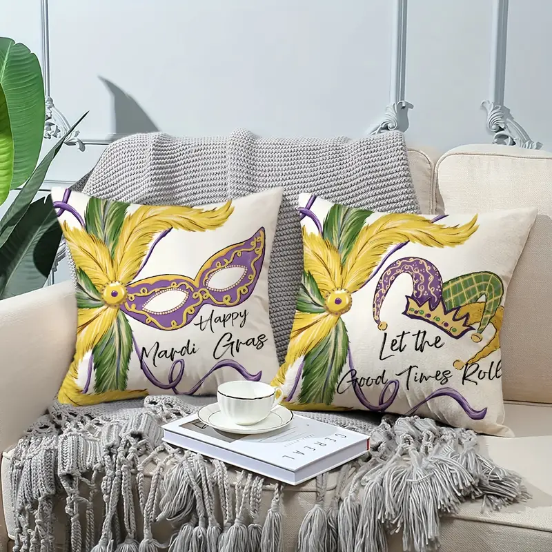 Mardi Gras Throw Pillow Covers For Home Decorations - Temu