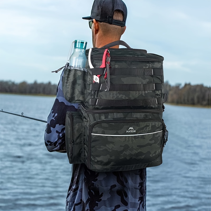 Fishing Tackles Storage Backpack With Cooler Large Fishing Bag With Rod  Holders Outdoor Camping Hiking Portable Tactical Sports Bag - Sports &  Outdoors - Temu