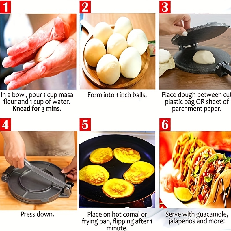 Comal Pan 13 Inch Black w/ Handle Skillet Griddle for Tortillas Eggs  Quesadillas