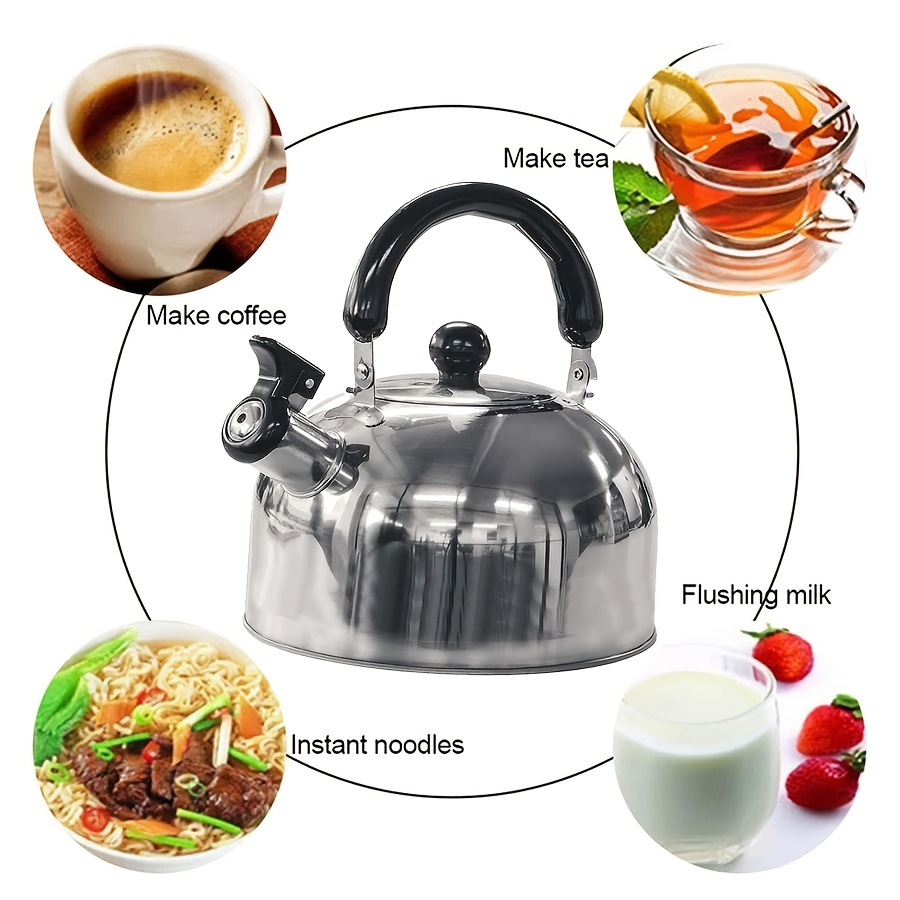 Portable Portable Water Kettle with Whistle Stainless Steel Kettle