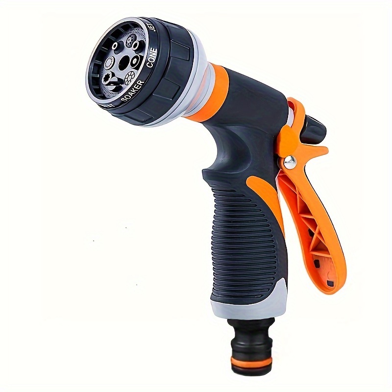 

1pc Garden Hose Spray Nozzle 8 Spray Patterns Hand-held Tools For Lawn Garden Watering Plants, Cleaning Cars, Showering Pet