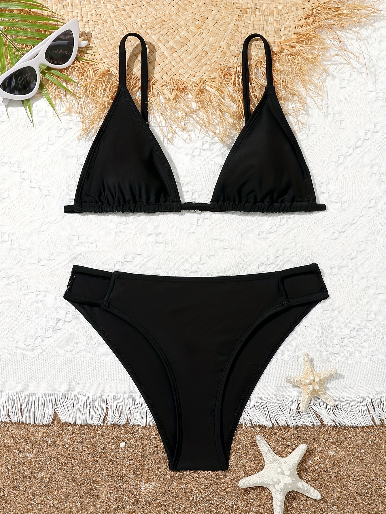 Teen Girls Tie Dye Bikini Set, Cut-out Waist Suspender Bikini Top & Bottom  Set For Vacation Beach Swimwear