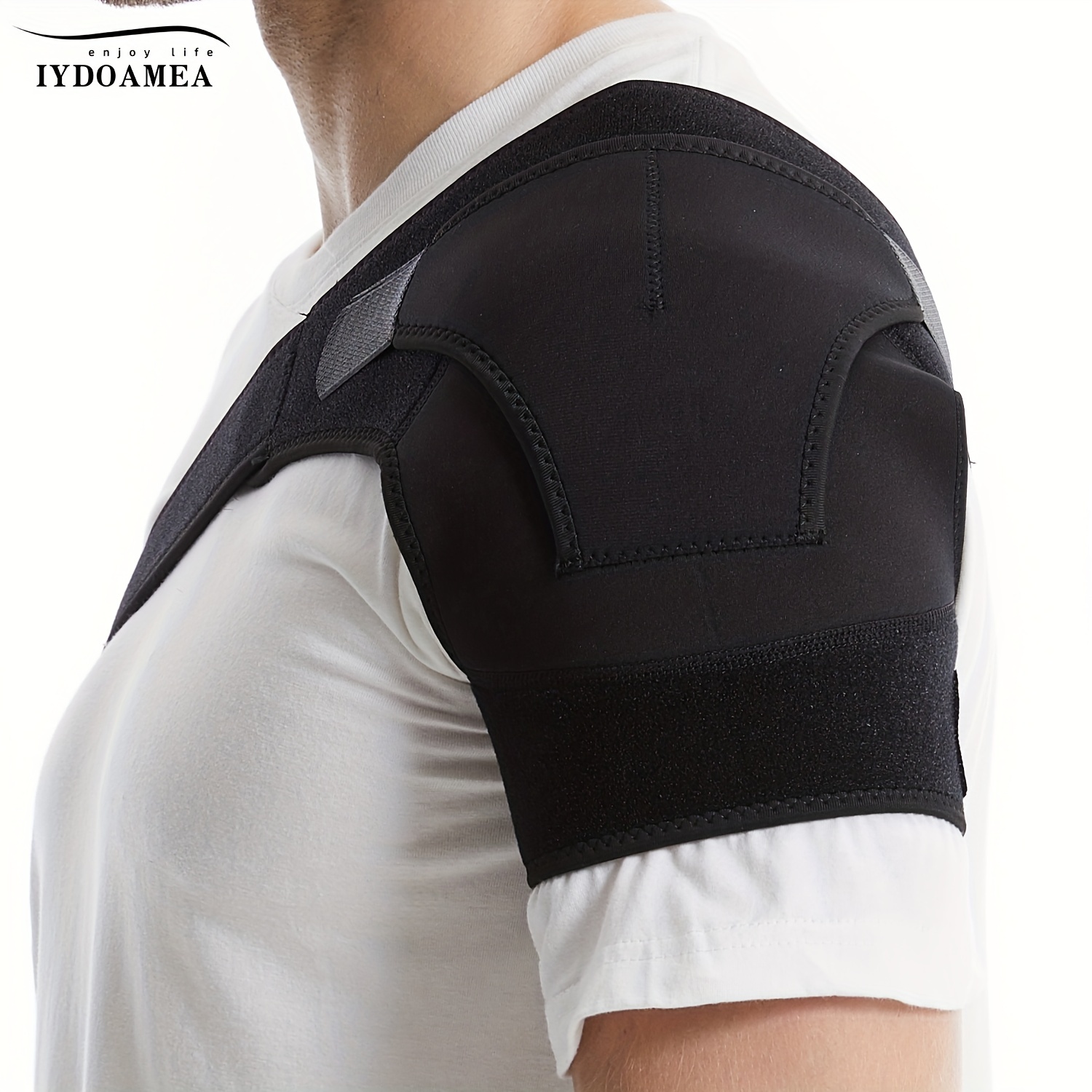 Adjustable Compression Shoulder Brace Ice Pack Holder Fits - Temu