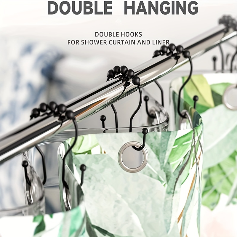 Stainless Steel Shower Curtain Hook Curtain Roller Ring - Temu Canada