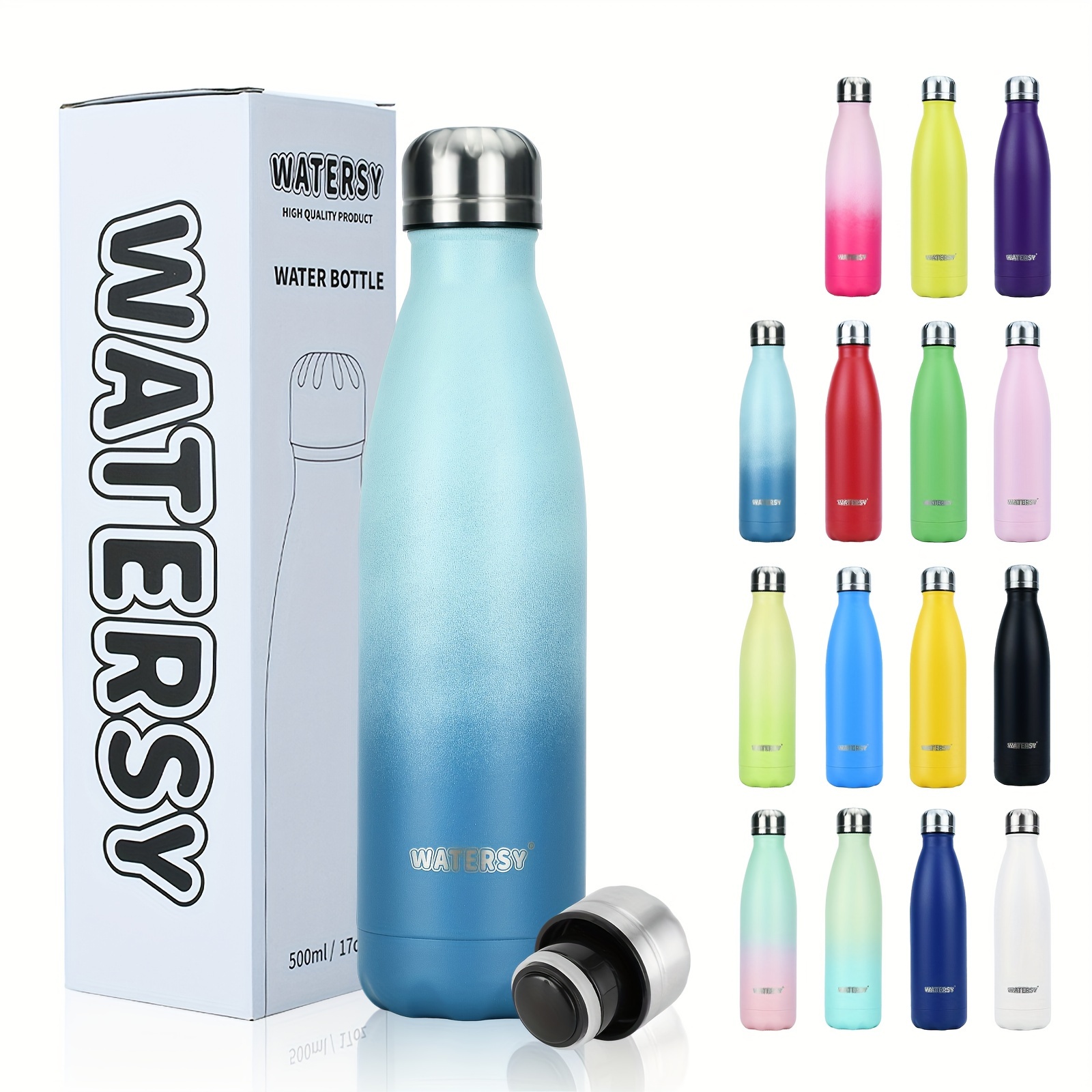 Watersy Powder Coated Insulated Sports Water Bottle - Temu